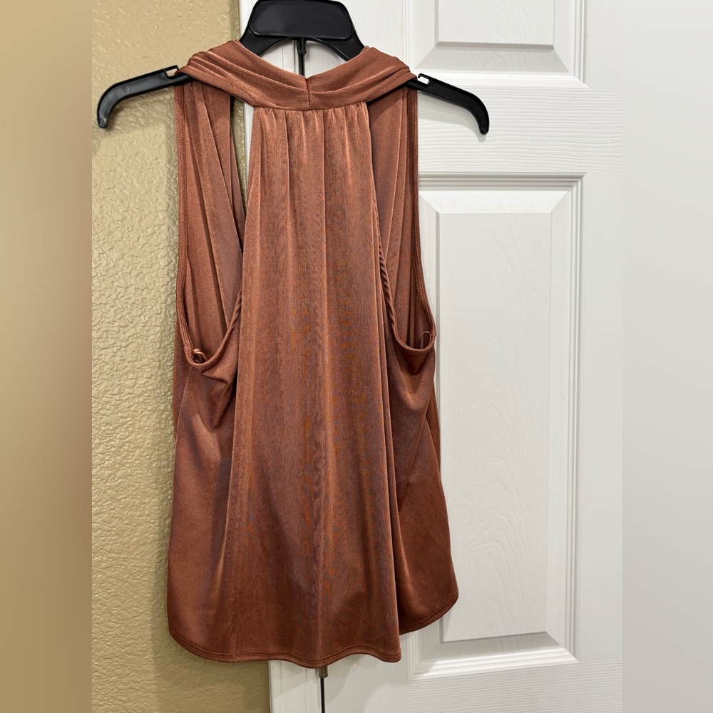 Green Envelope Sleeveless Drape Blouse - Brown size L - Picture 2 of 3